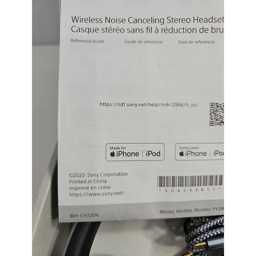 Sony WH-CH720N Noise Canceling Wireless Headphones Bluetooth Over The Ear Head 3